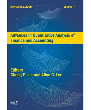 書封 Advances in Quantitative Analysis of Finance and Accounting